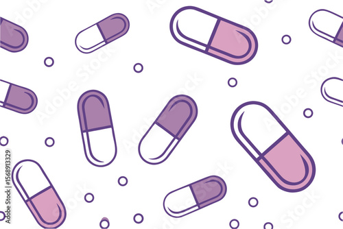 seamless background with medicine