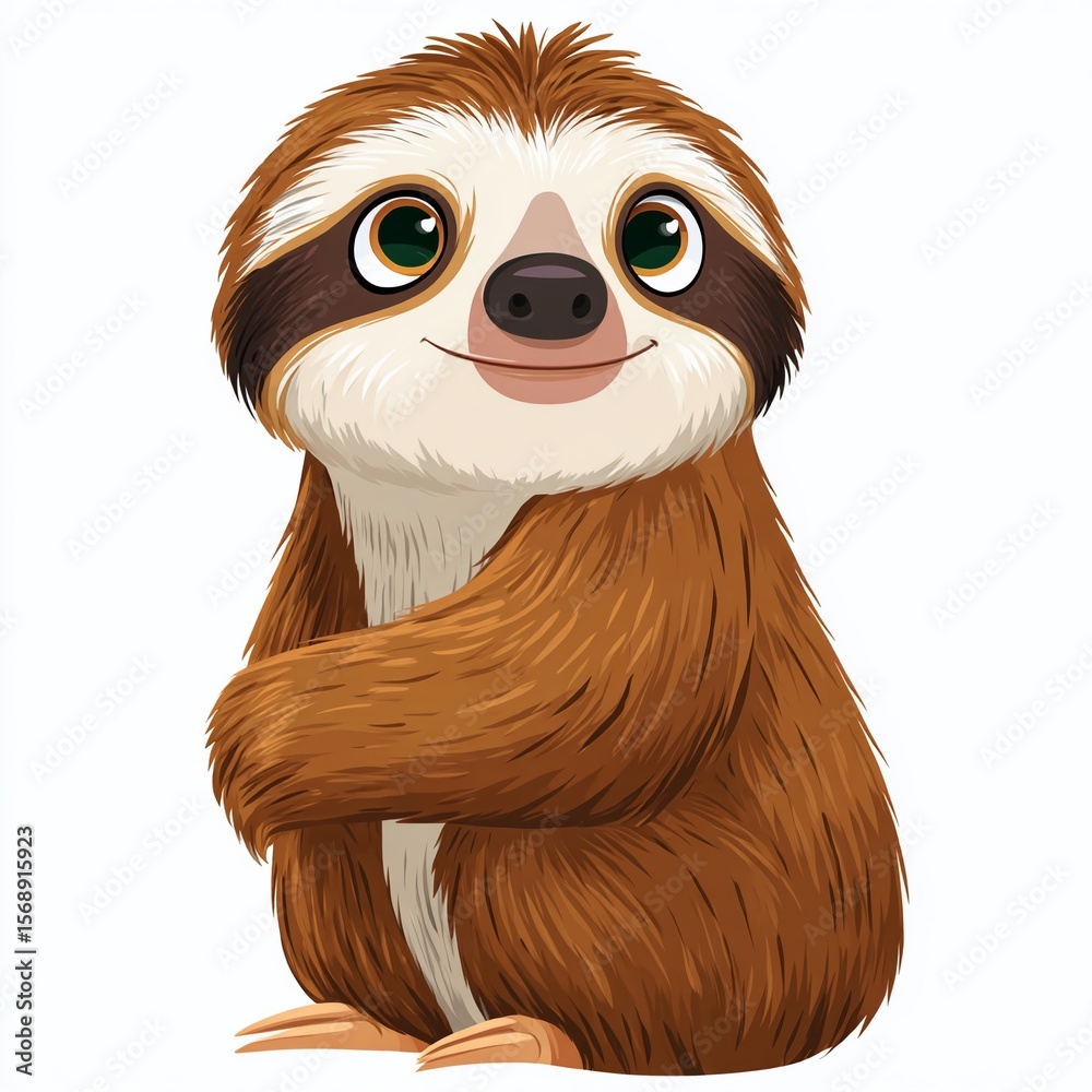 Obraz premium Unleash Your Creativity A Visual Prompt Generator for Detailed and Engaging Sloth Imagery