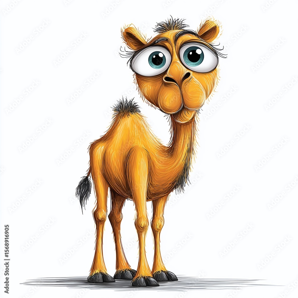Obraz premium Create Stunning Visuals of a Bored Camel Expert AI Prompt Engineering for Realistic FullBody Imagery