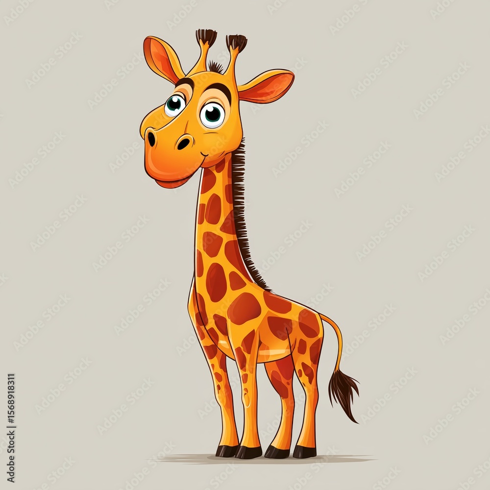Obraz premium Unleash Your Creativity A Bored Giraffes Visual Prompt for Stunning Image Generation