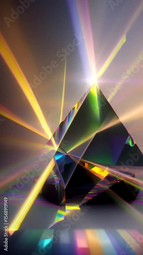 A prism that refracts a beam of light spins the light into colors