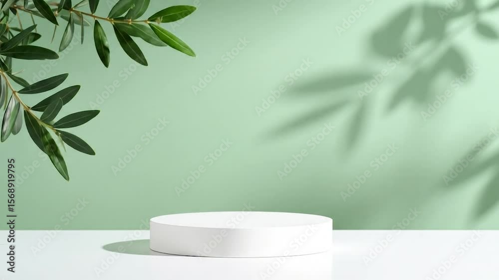 custom made wallpaper toronto digitalWhite pedestal with green foliage backdrop