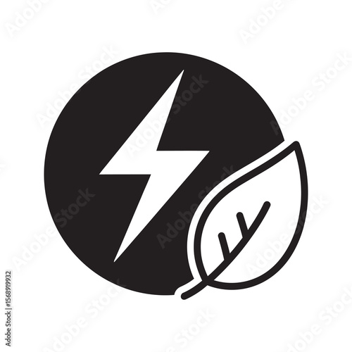 Energy cost icon with hand presenting coin and lightning symbol for electricity tariff management and financial planning for power consumption saving vector solid glyph