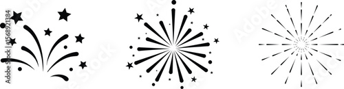 fireworks icon and clip art vector design
