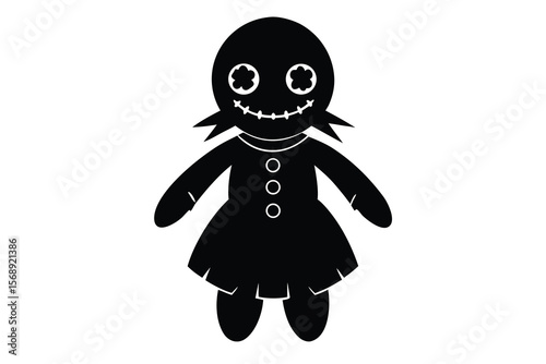 cursed doll vector icon