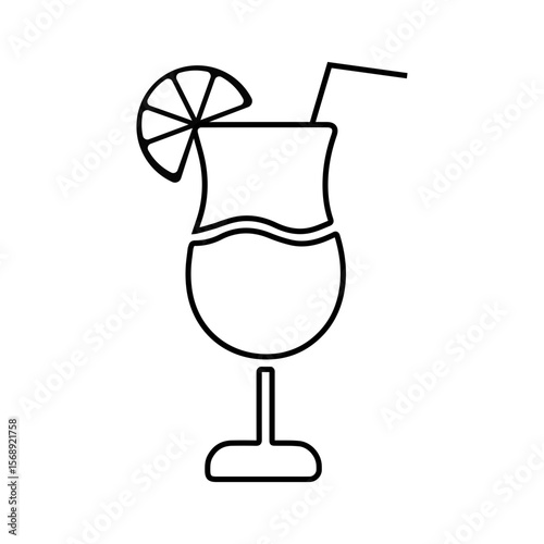 cocktail glass outline 