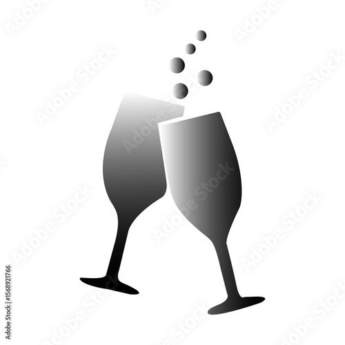 glass of wine outline