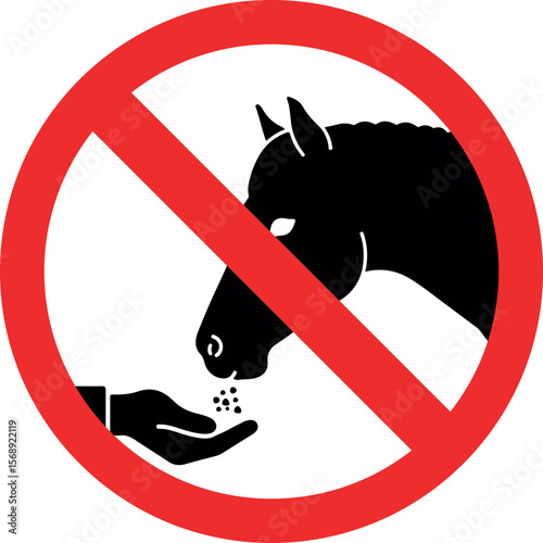 Do not feed the horses sign