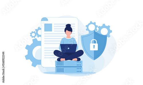 Data Security and Privacy Illustration