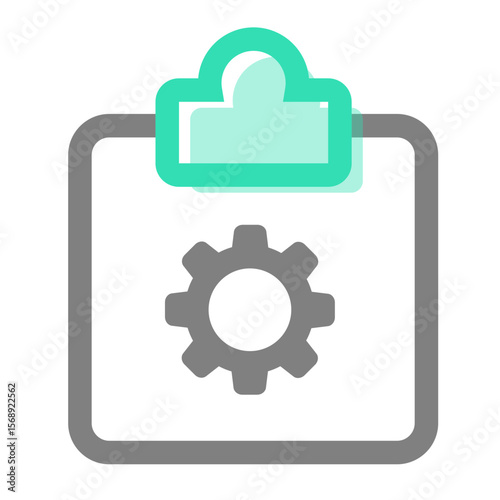 Digital media data storage icon featuring a pixelated disc and light green accents with transparency