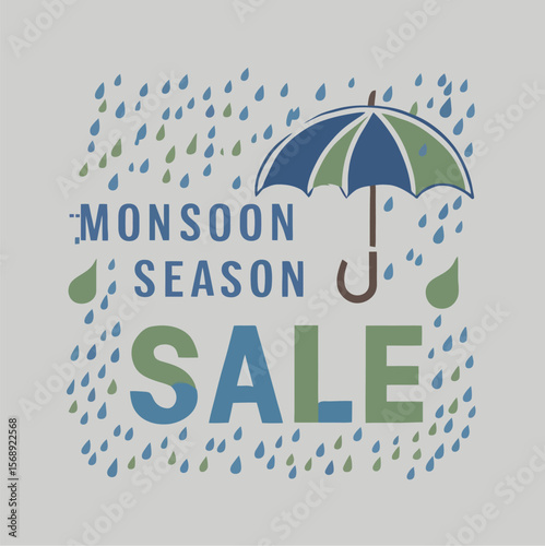 A banner design for monsoon sale 