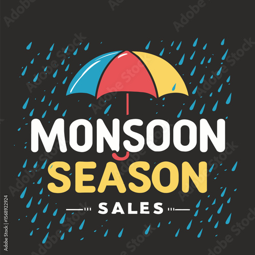 A banner design for monsoon sale 