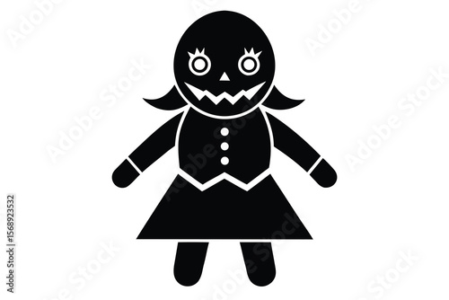 evil doll vector icon