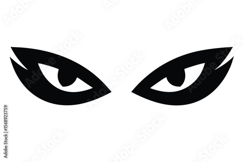 evil eyes vector icon