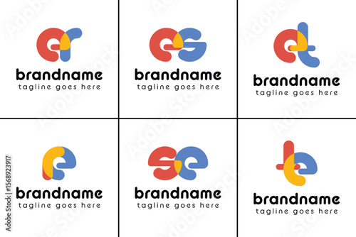 Letters er re es se et te Playful Logo, represent a fun, energetic, and joy