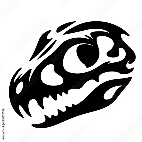 Reptile skull silhouette vector design
