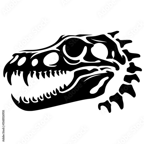 Reptile skull silhouette vector design