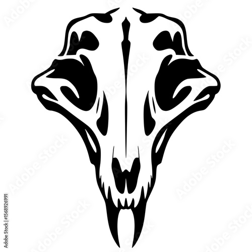 Reptile skull silhouette vector design