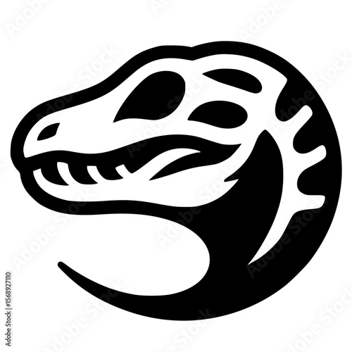 Reptile skull logo silhouette