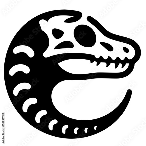 Reptile skull logo silhouette