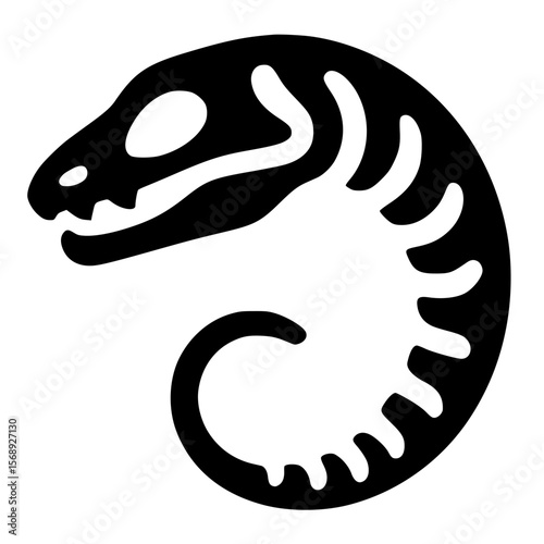 Reptile skull logo silhouette