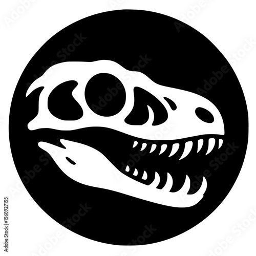 Reptile skull logo silhouette