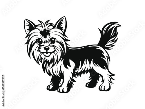 West Highland White Terrier dog silhouette vector illustration