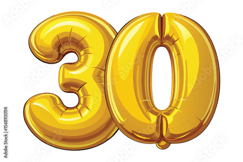 Golden 30th Birthday Balloons Celebrate Your Milestone