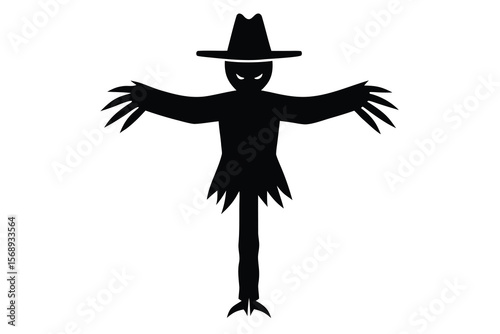 headless scarecrow vector icon