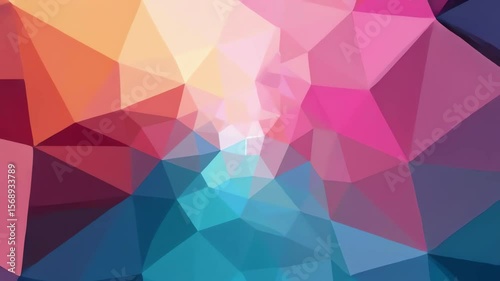 Abstract geometric transition with rotating polygons