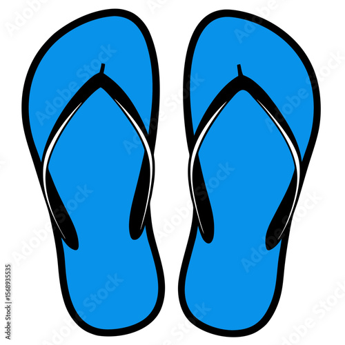 flip flops isolated on white