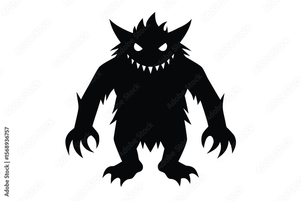 Obraz premium monster shadow vector icon