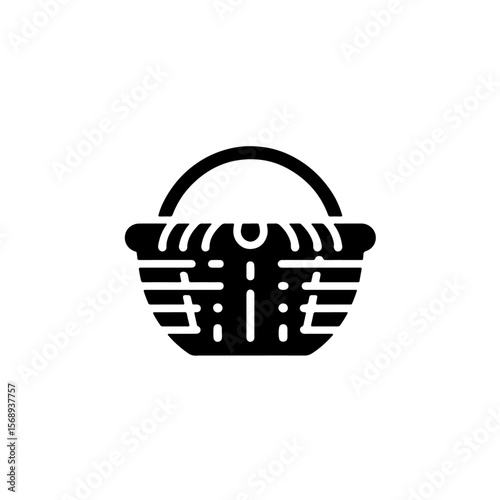 basket silhouettes , basket vector