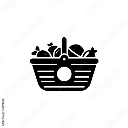 basket silhouettes , basket vector