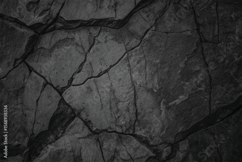Aged, rough dark grunge texture wall with a vintage black and white distressed pattern