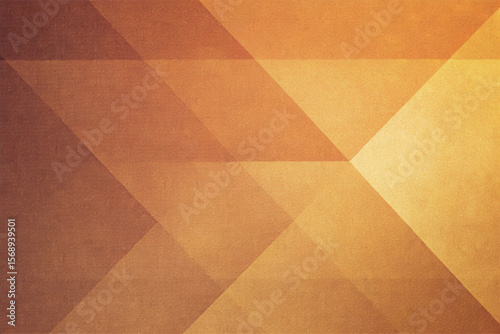 Abstract colorful geometric triangle pattern on a textured brown cardboard surface