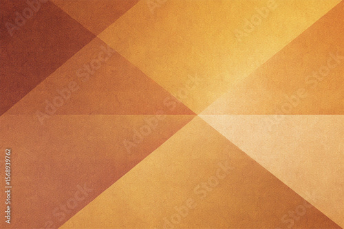 Abstract colorful geometric triangle pattern on a textured brown cardboard surface