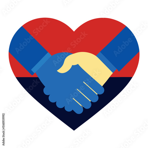 handshake with heart