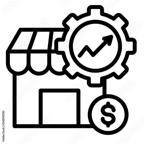 Micro Enterprise  Icon Element For Design
