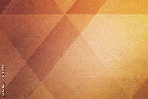 Abstract colorful geometric triangle pattern on a textured brown cardboard surface