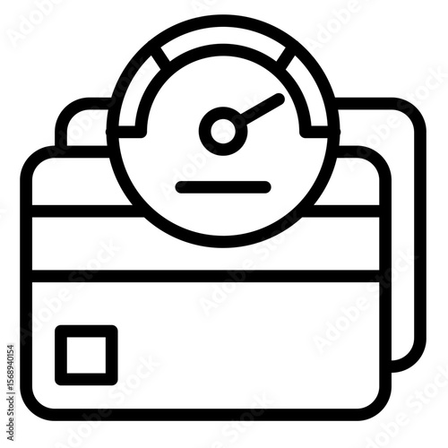Credit Score  Icon Element For Design
