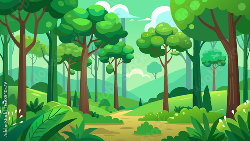 Forest Path. A Serene Nature Scene