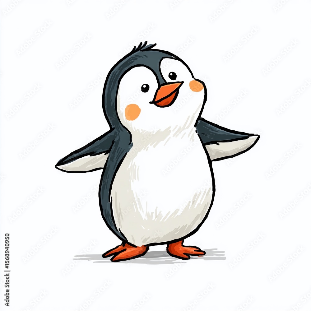 Fototapeta premium Unleash Your Creativity A Powerful Visual Prompt Generator for Imaginative Penguin Art