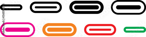 Type c icon. Usb type-c icon set. Vector illustration.