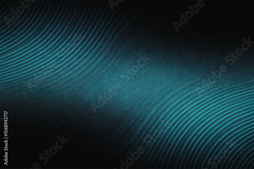 Abstract dark blue digital art with glowing light rays and a wavy texture pattern