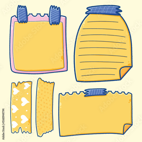 Cartoon Notepad with Adhesive Tape  sticky note  memo