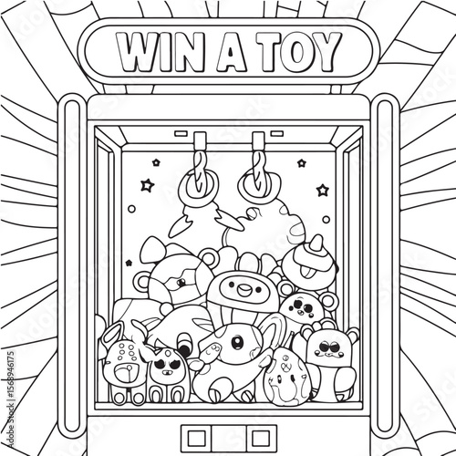 hand drawn vector illustration of a vending machine 