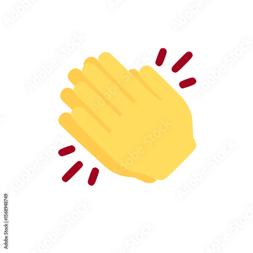 Clapping hand emoji.
