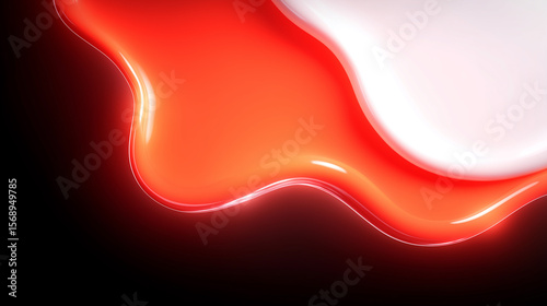 Abstract red background with flowing waves of light and color, a dynamic illustration perfect for modern design or business concepts
