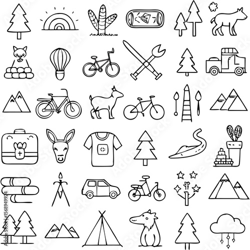 seamless pattern with doodle arrows